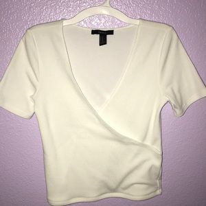 f21 cropped white shirt!